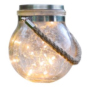 Crack ball glass jar light