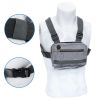 Chest Rig Bag Reflective Tactical with Multi Pockets for Night Running Cycling Walking Trekking Jogging Climbing