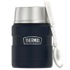 Thermos Stainless King Vacuum Insulated Stainless Food Jar with Folding Spoon, Midnight Blue, 16oz